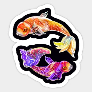 Koi fish pair couple tropical fishing gifts sea ocean nature fish lovers Sticker